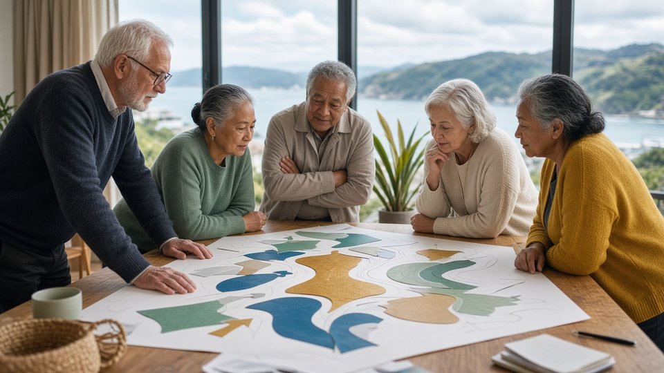 Illustrative community scene